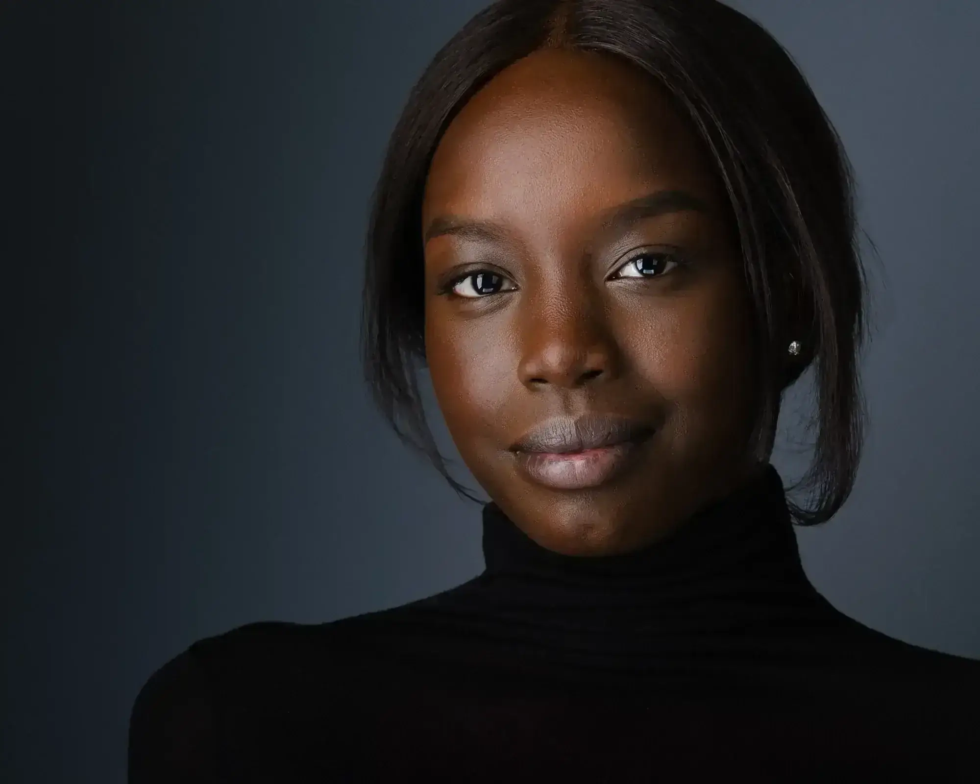 Professional headshot Calgary studio - Grey backdrop portrait